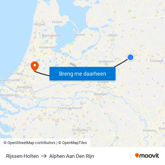 Rijssen-Holten to Alphen Aan Den Rijn map
