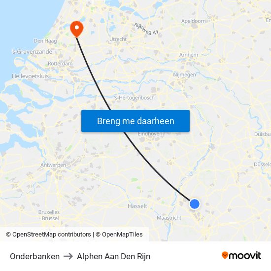 Onderbanken to Alphen Aan Den Rijn map