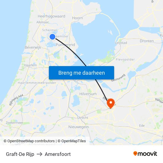 Graft-De Rijp to Amersfoort map