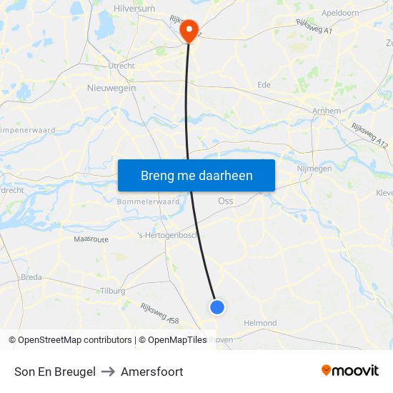 Son En Breugel to Amersfoort map