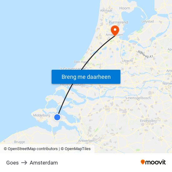Goes to Amsterdam map