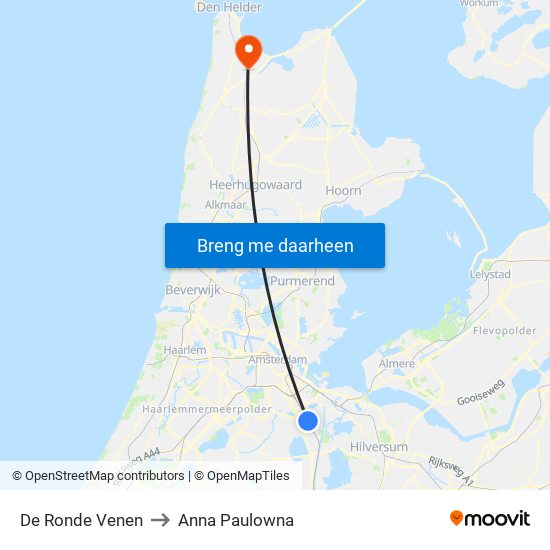 De Ronde Venen to Anna Paulowna map