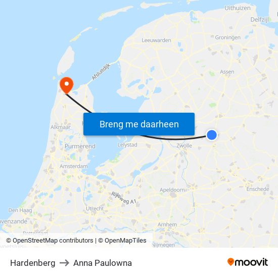 Hardenberg to Anna Paulowna map