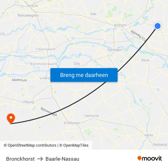 Bronckhorst to Baarle-Nassau map