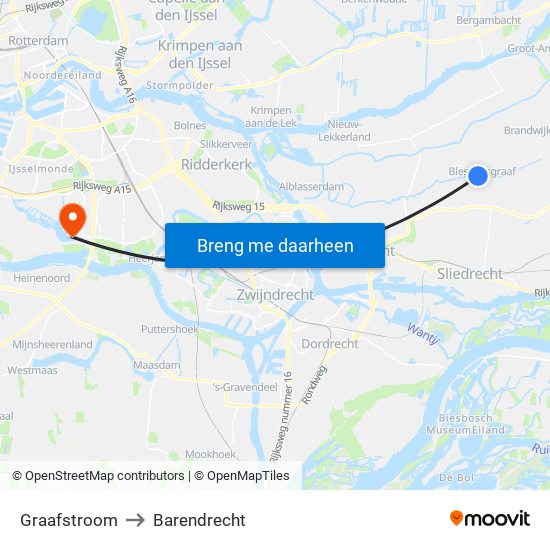 Graafstroom to Barendrecht map