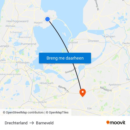 Drechterland to Barneveld map