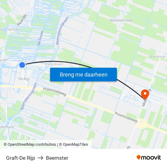 Graft-De Rijp to Beemster map