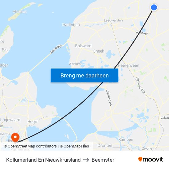 Kollumerland En Nieuwkruisland to Beemster map