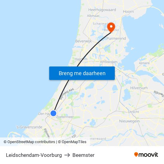 Leidschendam-Voorburg to Beemster map