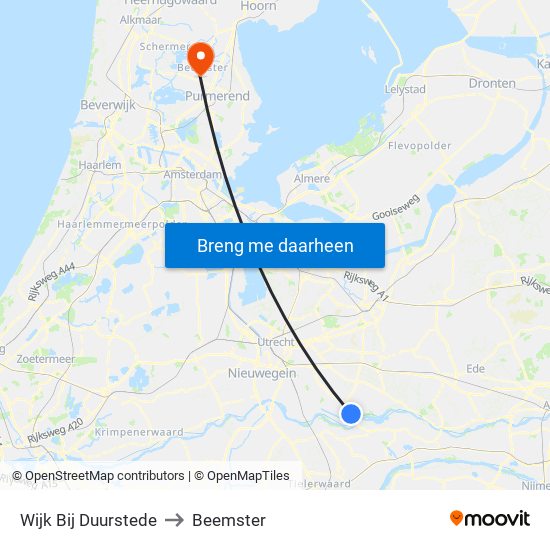 Wijk Bij Duurstede to Beemster map