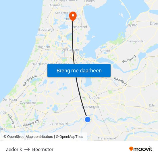 Zederik to Beemster map