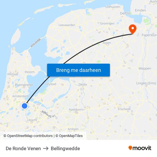De Ronde Venen to Bellingwedde map