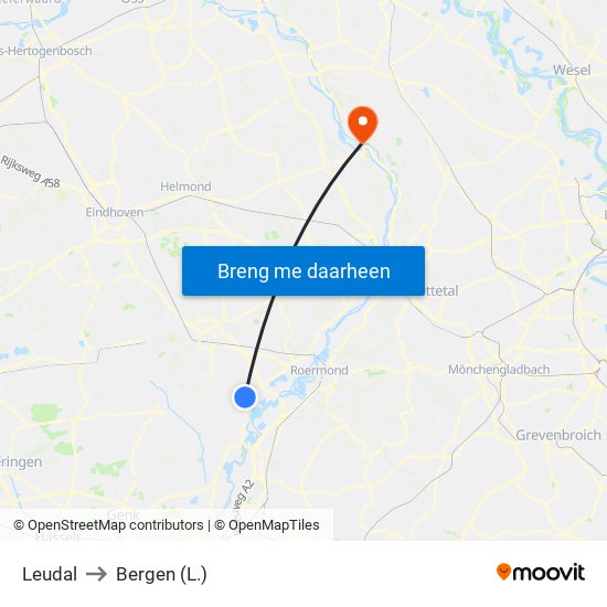 Leudal to Bergen (L.) map