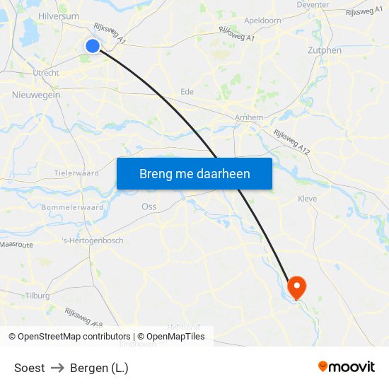 Soest to Bergen (L.) map