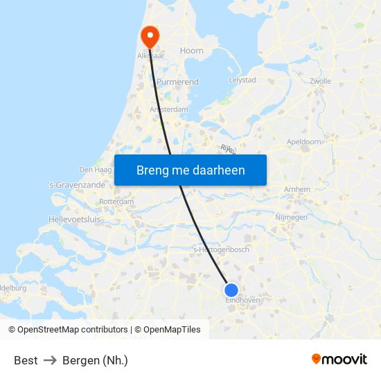 Best to Bergen (Nh.) map