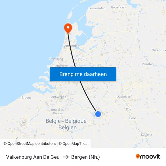 Valkenburg Aan De Geul to Valkenburg Aan De Geul map