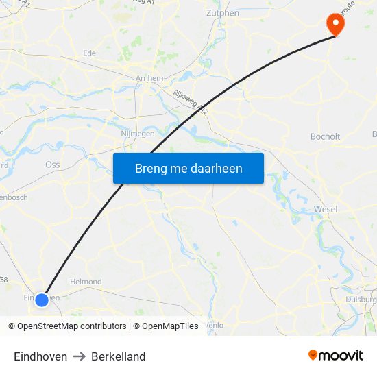 Eindhoven to Berkelland map