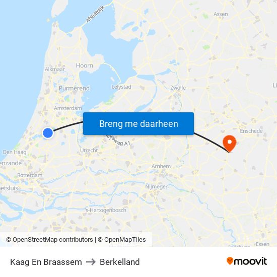 Kaag En Braassem to Berkelland map