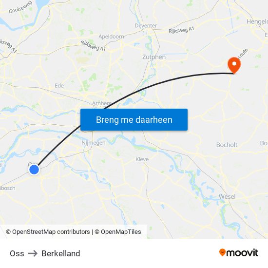 Oss to Berkelland map