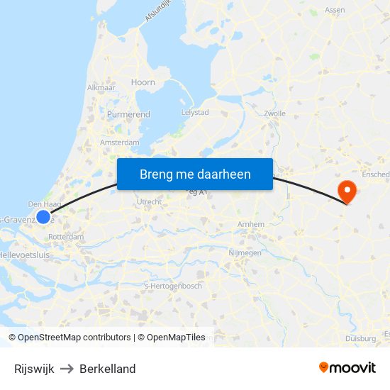 Rijswijk to Berkelland map