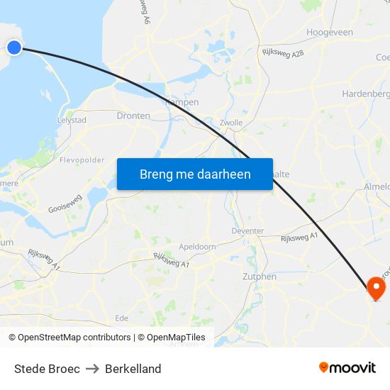 Stede Broec to Berkelland map