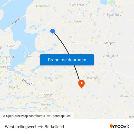 Weststellingwerf to Berkelland map
