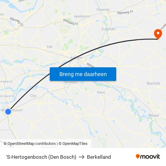 'S-Hertogenbosch (Den Bosch) to Berkelland map