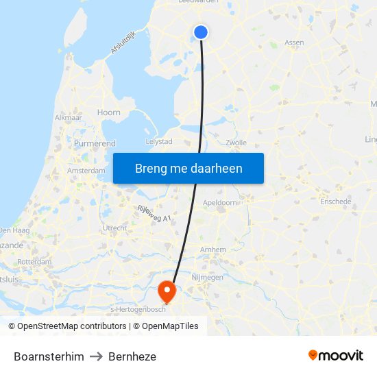 Boarnsterhim to Bernheze map