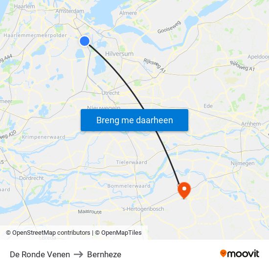 De Ronde Venen to Bernheze map