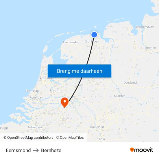 Eemsmond to Bernheze map