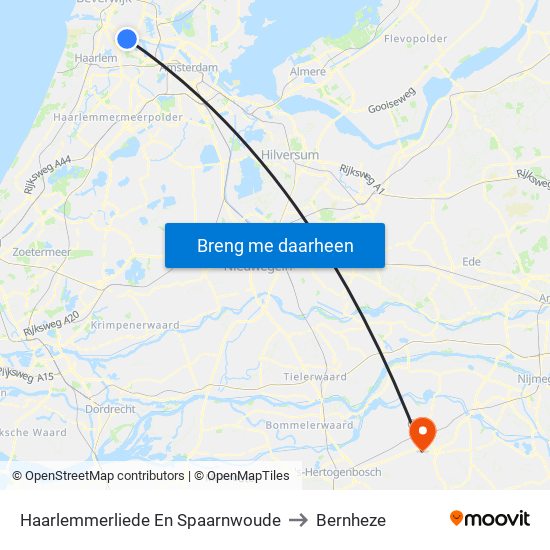 Haarlemmerliede En Spaarnwoude to Bernheze map