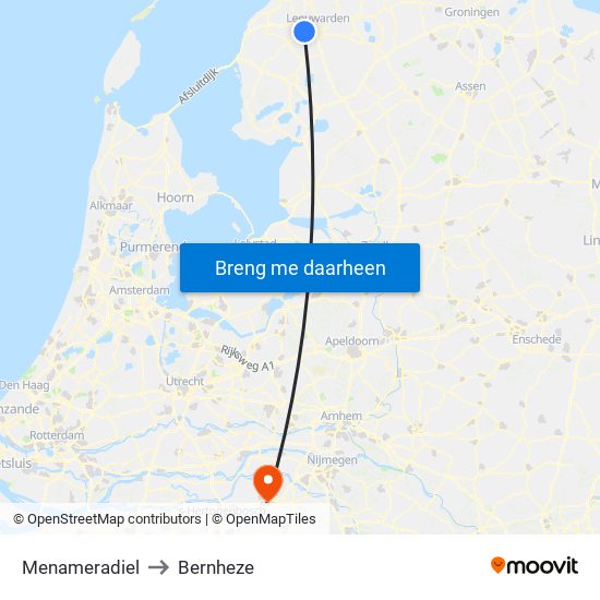 Menameradiel to Bernheze map