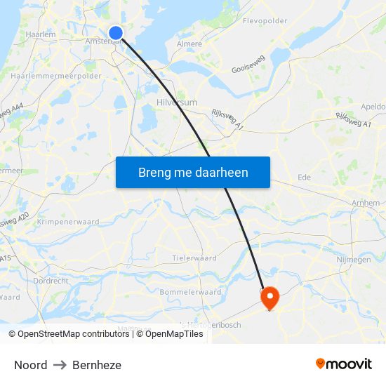 Noord to Bernheze map
