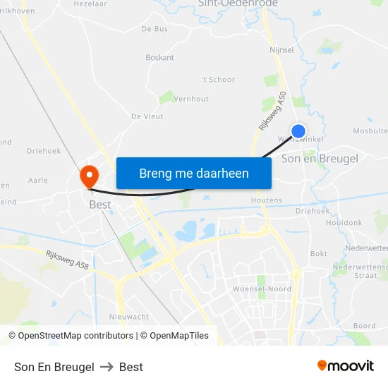 Son En Breugel to Best map