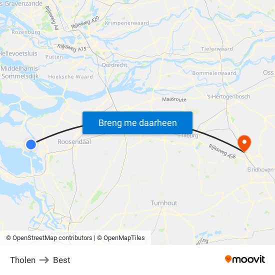 Tholen to Best map