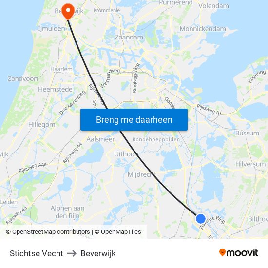 Stichtse Vecht to Beverwijk map