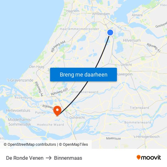 De Ronde Venen to Binnenmaas map