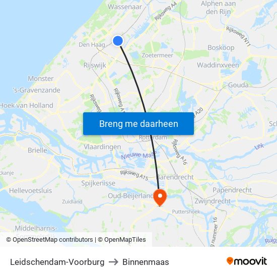 Leidschendam-Voorburg to Binnenmaas map
