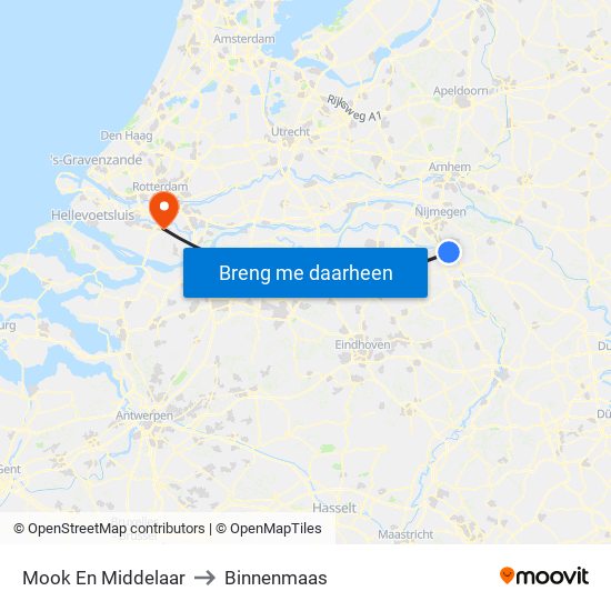 Mook En Middelaar to Binnenmaas map