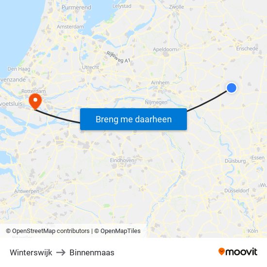 Winterswijk to Binnenmaas map