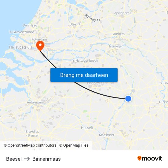 Beesel to Binnenmaas map