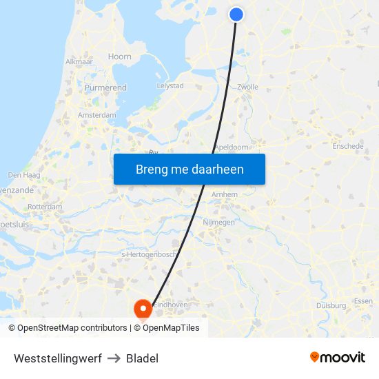 Weststellingwerf to Bladel map