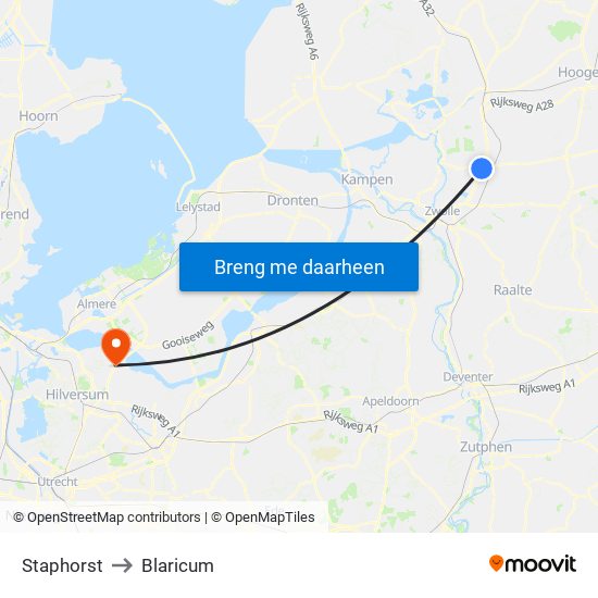 Staphorst to Staphorst map