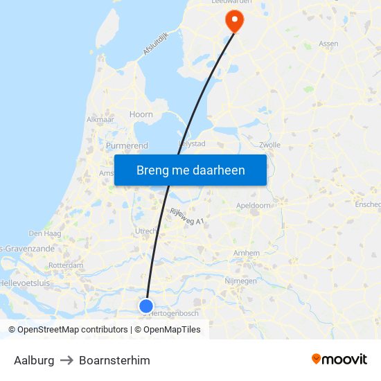 Aalburg to Boarnsterhim map