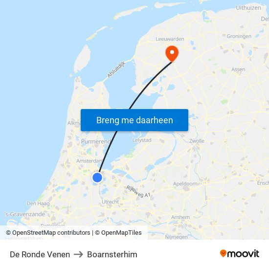 De Ronde Venen to Boarnsterhim map