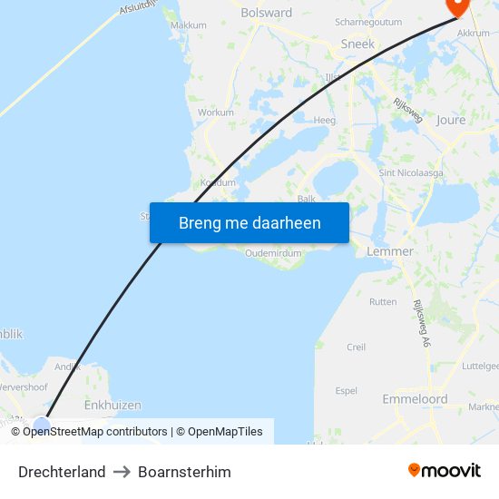 Drechterland to Boarnsterhim map