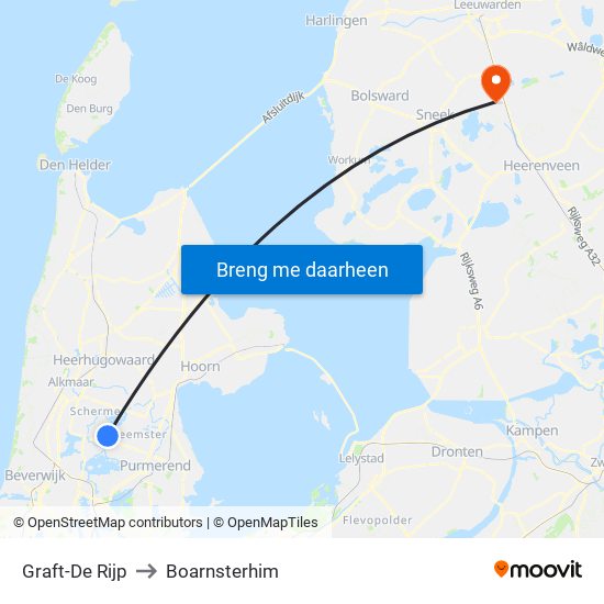 Graft-De Rijp to Boarnsterhim map