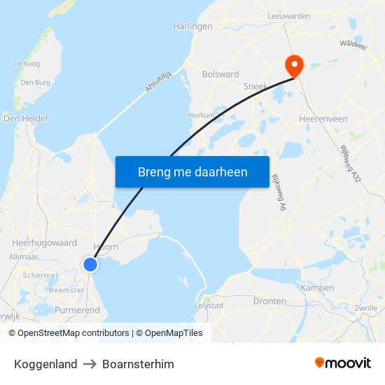 Koggenland to Boarnsterhim map