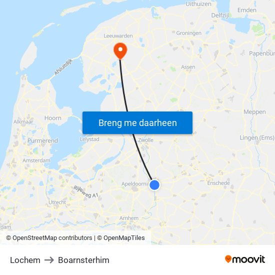 Lochem to Boarnsterhim map