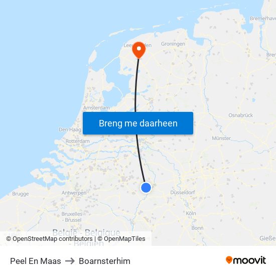 Peel En Maas to Boarnsterhim map